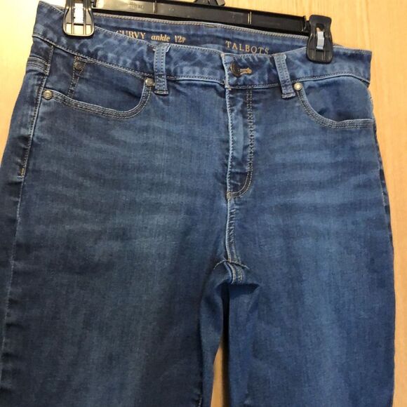 Talbots curvy ankle jeans size 12p - Picture 3 of 10